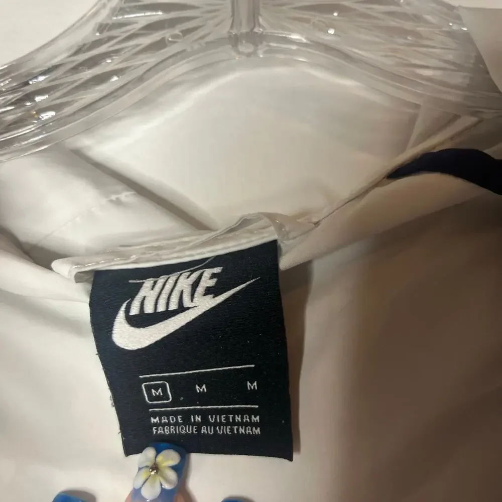 Nike Big Kids Boys Windrunner Jacket Navy White Blue Logo Hooded‎ Full Zip Sz M